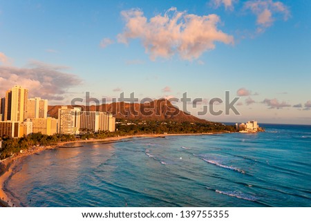 waikiki beach with diamond head resorts hawaii