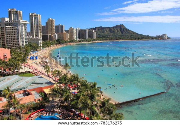 Waikiki Beach Honolulu Hawaii Stock Photo Edit Now 783176275