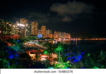 Waikiki Beach At Night