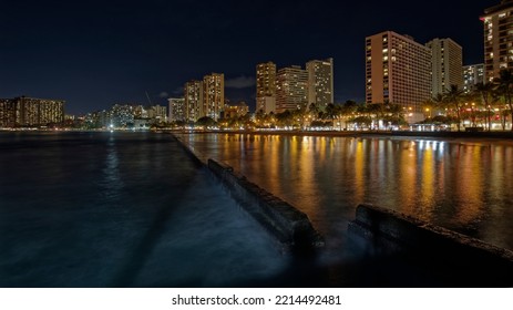 Waikiki Honolulu Hawaii City Lights