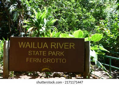 Wailua River State Park On Kauai Island In Hawaii