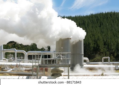 Wairakei Geothermal Power Station, New Zealand.