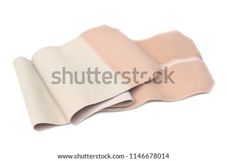 Similar – Image, Stock Photo Post with tightly stretched red and white barrier tape in front of a meadow with foliage