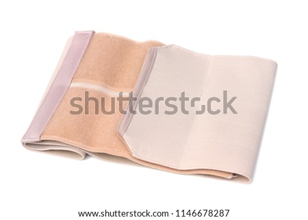 Similar – Image, Stock Photo Post with tightly stretched red and white barrier tape in front of a meadow with foliage