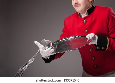 Waiter Drops A Tray