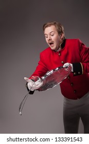 Waiter Drops A Tray