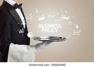 Waiter Serving Business Idea Concept