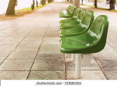 Waiting chair at the bus stop