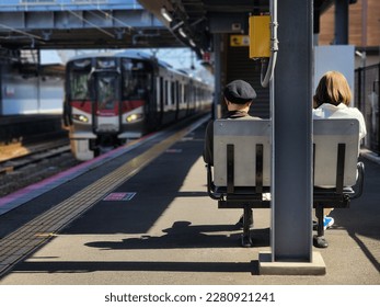 waiting here for the train