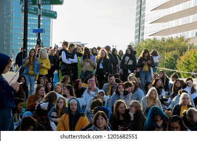 Waiting In Line For The BTS Concert At The Ziggo Dome Amsterdam The Netherlands 2018