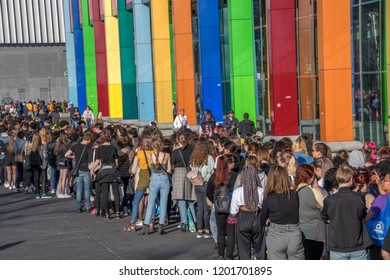 Waiting In Line For The BTS Concert At The Ziggo Dome Amsterdam The Netherlands 2018