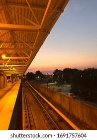 Waiting For The Marta Train In Atlanta Georgia