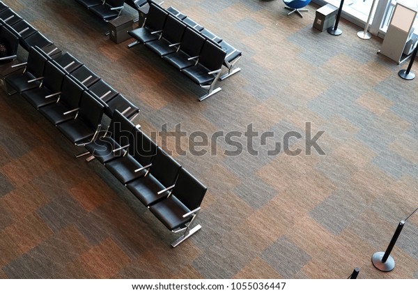 Waiting Room Airport Black Leather Metal Stock Photo Edit Now