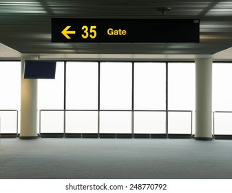 Waiting Section In The Airport, Gate 35 