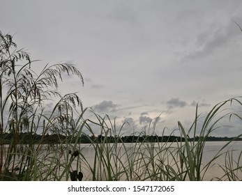 Waiting For The Sunset  In Front Of Kelantan River