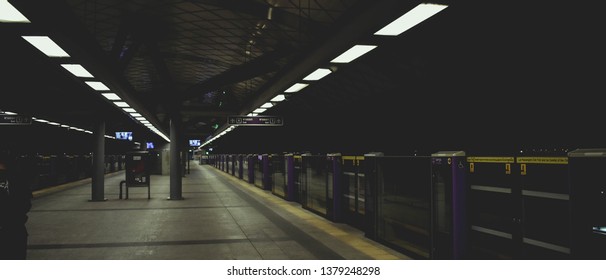 waiting for the train