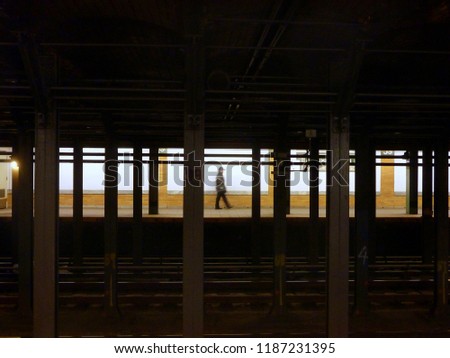 Similar – Image, Stock Photo sitting in a subway to central amsterdam