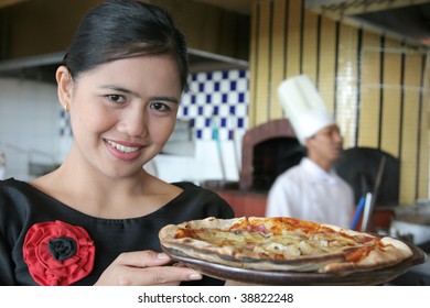 Waitress And Pizza