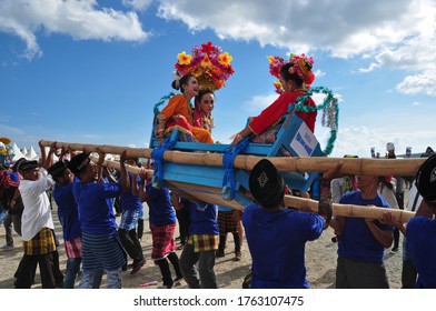 Wakatobi Island, Indonesia - October, 2020: Wakatobi wave festival in Wakatobi Island, Indonesia is annual event that preserve local cultural. Every island and ethnicity show up the culture.