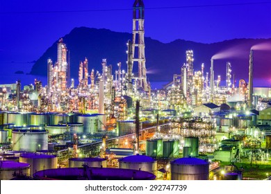 Wakayama, Japan oil refineries.
