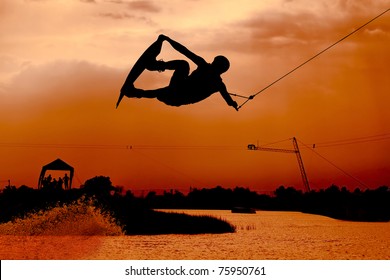 Wake Boarding Surf Action