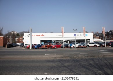 Wakefield, UK - March 23, 2022: A Car Dealership On The Inner Bypass