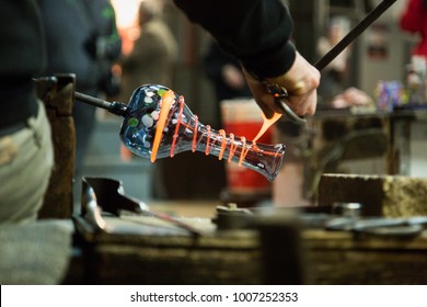 Waking glass sculptures in Murano - Powered by Shutterstock