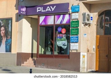 Walbrzych, Poland - June 3, 2021: Play mobile network store.
