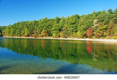 The Walden Pond In Concord, Massachusetts, USA.