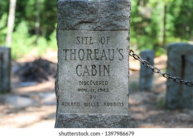 Walden Pond And Thoreau Cabin