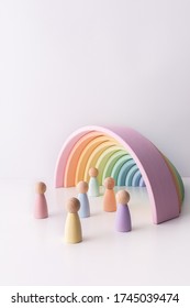 
Waldorf Wooden Rainbow Toy. Montessori Toy For Children