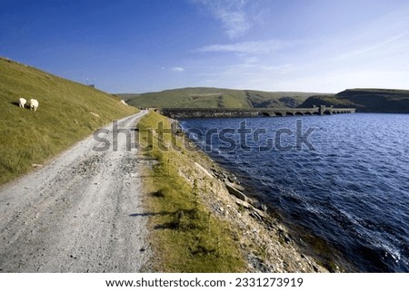 wales reservoir valley of the river claerwen