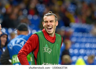 Wales V Belarus, International Football Friendly, Cardiff City Stadium, 09/09/19:

Wales Gareth Bale Cracks A Smile As He Warms Up