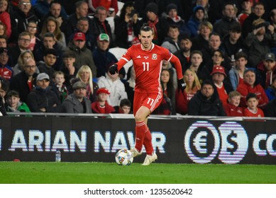 Wales V Denmark, Uefa Nations League, Cardiff City Stadium, 16/11/18: Wales' Gareth Bale Attacks