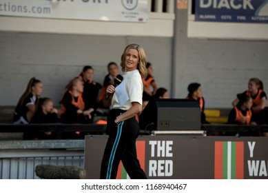 Wales V England, Rodney Parade, Newport, 31/8/18: BBC TV Presenter Gabby Logan