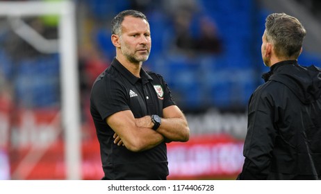 Wales V Ireland, Cardiff City Stadium, 6/9/18: Wales Manager Ryan Giggs Looks On During The Match V Ireland In Cardiff.