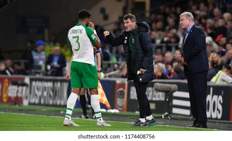 Wales V Ireland, Cardiff City Stadium, 6/9/18: Irelands Assistant Manager Roy Keane Gives Instructions From The Touch Line