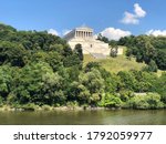 The Walhalla is a hall of fame that honours laudable and distinguished people in German history. The hall is a neo-classical building above the Danube River, in Donaustauf, east of Regensburg.