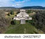 The Walhalla is a hall of fame that honours laudable and distinguished people in German history (built 1842), Bavaria, located near Regensburg.