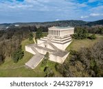The Walhalla is a hall of fame that honours laudable and distinguished people in German history (built 1842), Bavaria, located near Regensburg.