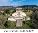 The Walhalla is a hall of fame that honours laudable and distinguished people in German history (built 1842), Bavaria, located near Regensburg.