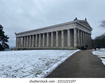 Walhalla Regensburg Bavaria, Winter Landscape 