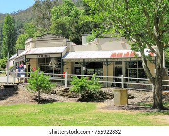 Walhalla, Victoria, Australia November 2017.   Corner Store In Historic Goldfields Town Of 
Walhalla