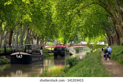 Walk Along The Canal Of Midi In Toulouse, France