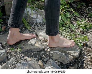 Walk Barefoot In Nature. 