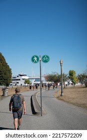 Walk And Bike Trails In Vancouver. Canada BC Sep 2022