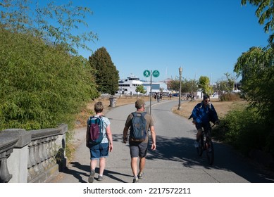 Walk And Bike Trails In Vancouver. Canada BC Sep 2022