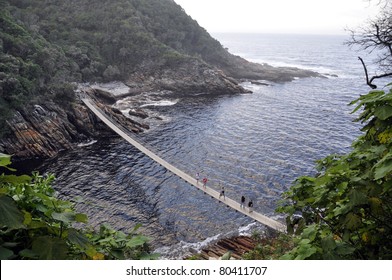 Walk Bridge Across Storms River Mouth, Tsitsikamma National Park, South Africa