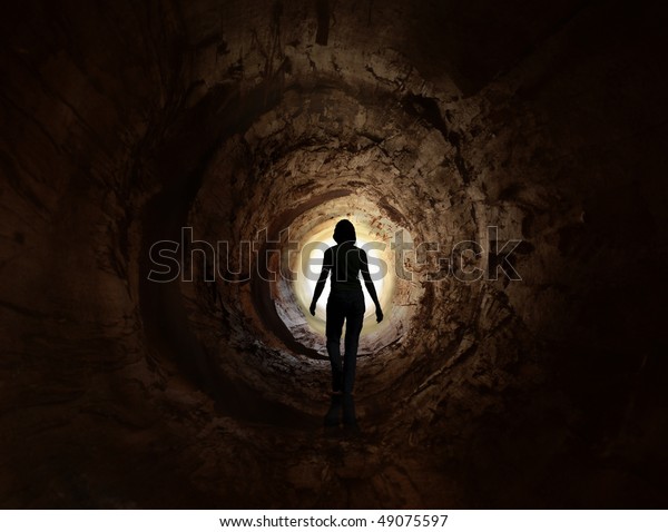 Walk Into Light Dark Tunnel May Stock Photo Edit Now