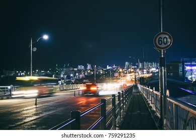 I Walk The Night In Sokcho, South Korea.